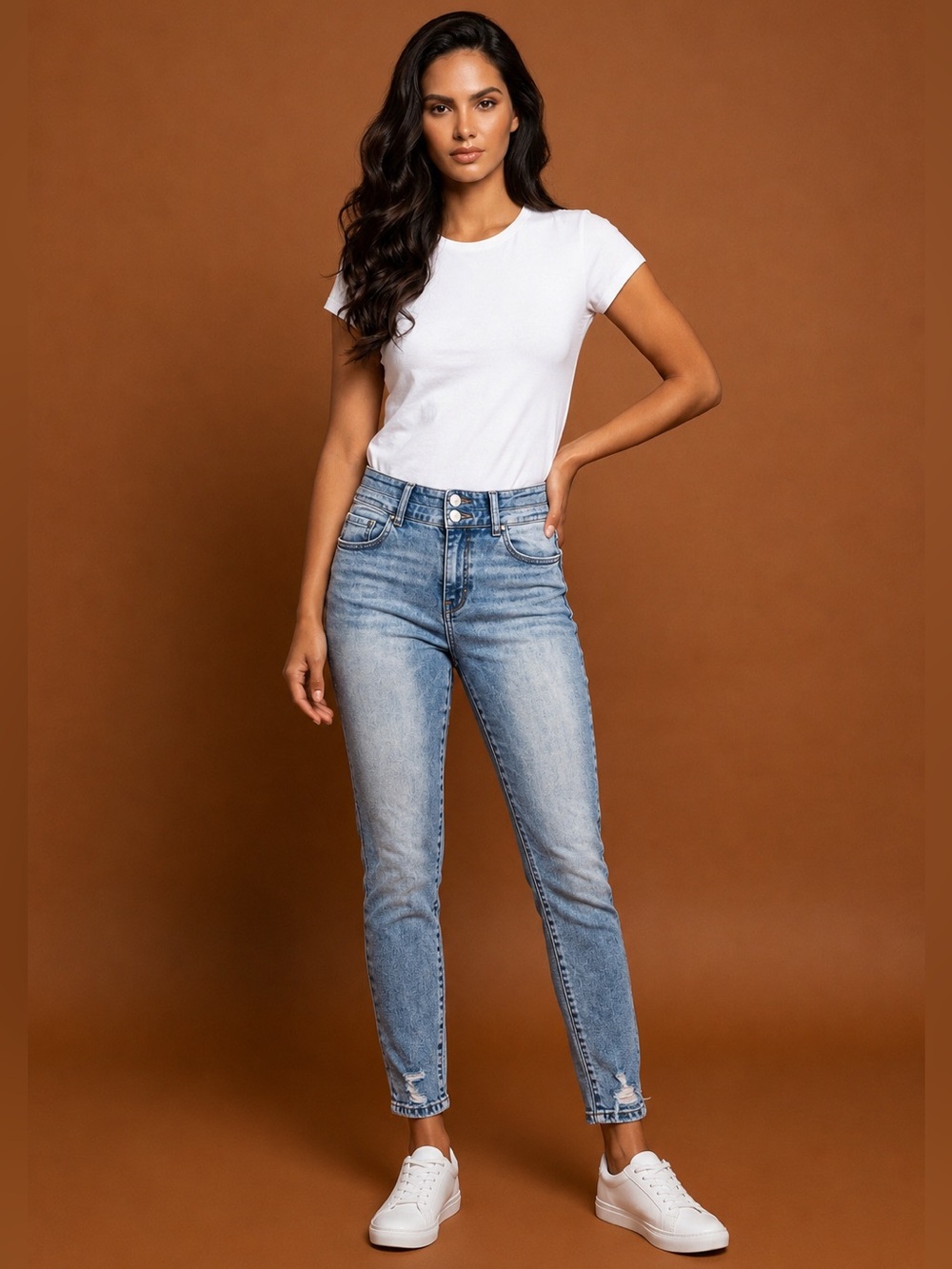 BKE Light Blue High-Rise Slim Jeans